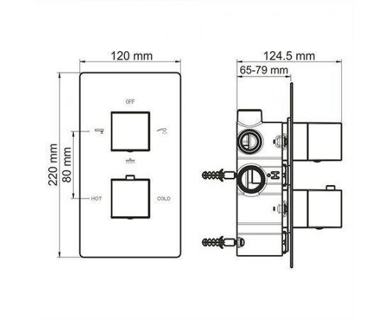 Смеситель для ванны и душа WasserKRAFT АIme 1544 Thermo_, изображение 3