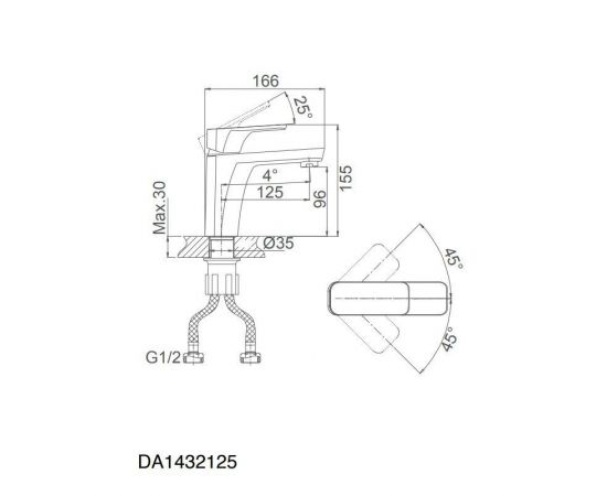 Смеситель для раковины D&K Berlin.Technische DA1432125 черный матовый_, изображение 2