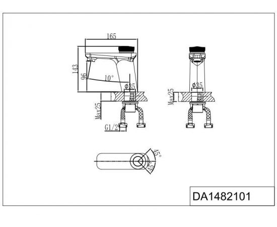 Смеситель для раковины D&K Bayern.Alfeld DA1482101_, изображение 2