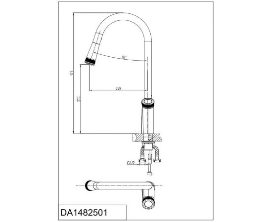 Смеситель для кухни D&K Bayern.Alfeld DA1482501_, изображение 2