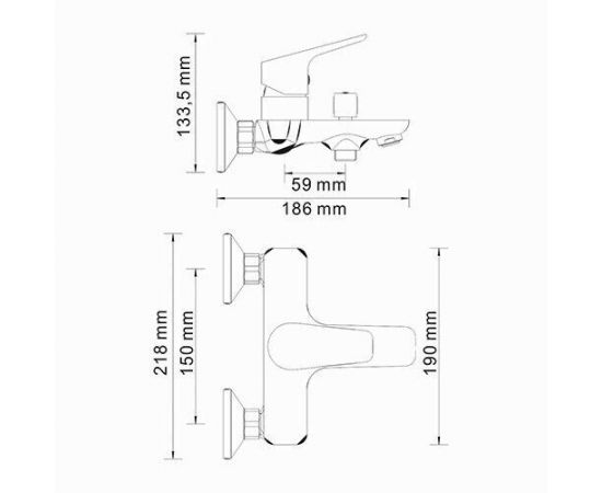 Смеситель для ванны WasserKRAFT Lippe 4501_, изображение 4