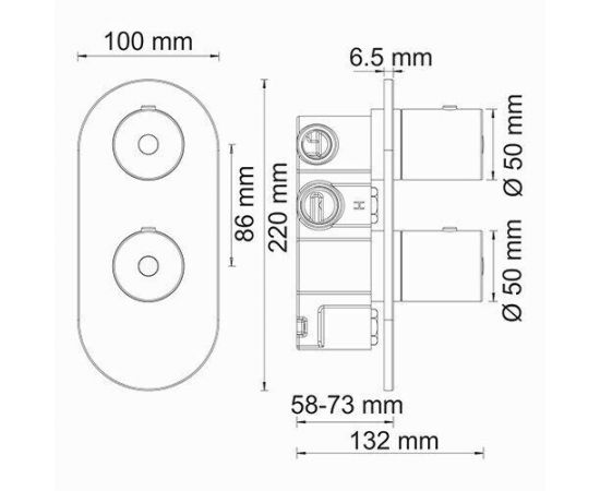 Смеситель для ванны и душа WasserKRAFT Berkel 4833 Thermo_, изображение 2