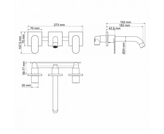 Смеситель для раковины WasserKRAFT Elbe 7445_, изображение 3