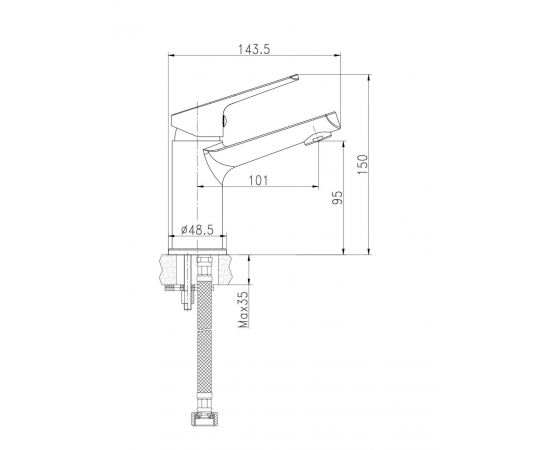 Смеситель для раковины Cersanit FLAVIS 63034_, изображение 8