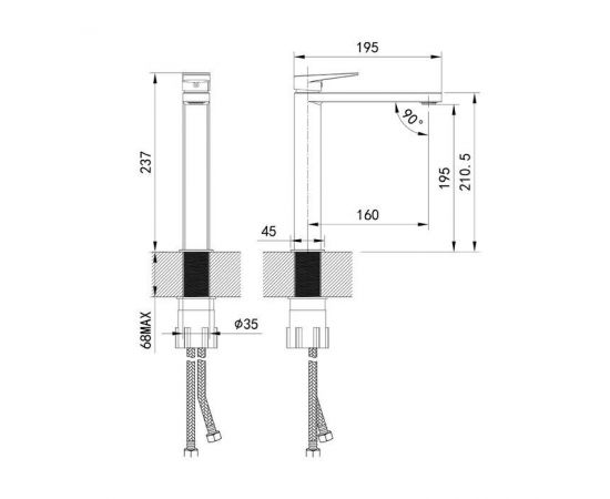 Смеситель Iddis Bridge BRDSB01i01 для раковины_, изображение 3