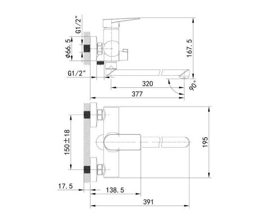 Смеситель Iddis Bridge BRDSB02i10WA универсальный_, изображение 3