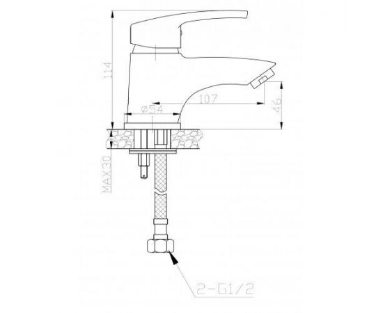 Смеситель для раковины WeltWasser WW MX ISAR 501 хром_, изображение 2