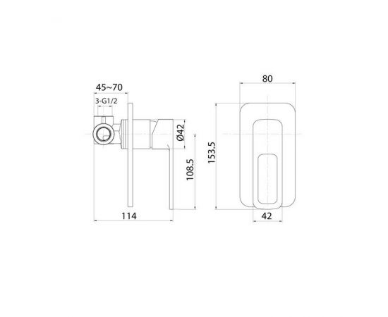 Смеситель Iddis Slide SLIBL00i66 С ВНУТРЕННЕЙ ЧАСТЬЮ, для душа_, изображение 2