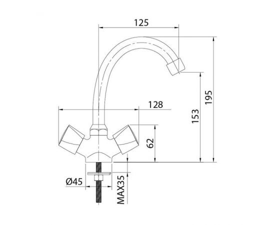 Смеситель Milardo Tring TRISB00M01 для раковины_, изображение 3