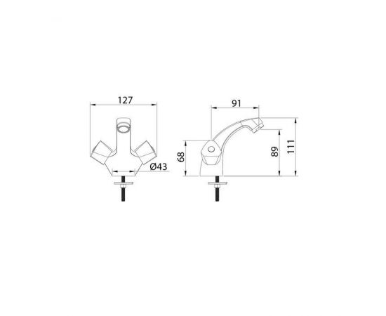 Смеситель Milardo Tring TRISB01M01 для раковины_, изображение 3