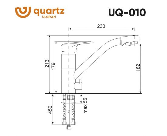 Смеситель для кухни Ulgran Quartz UQ-010-01_, изображение 4