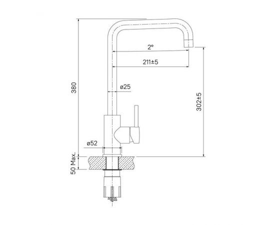 Смеситель IDDIS Kitchen K05STL0i05 для кухонной мойки_, изображение 4