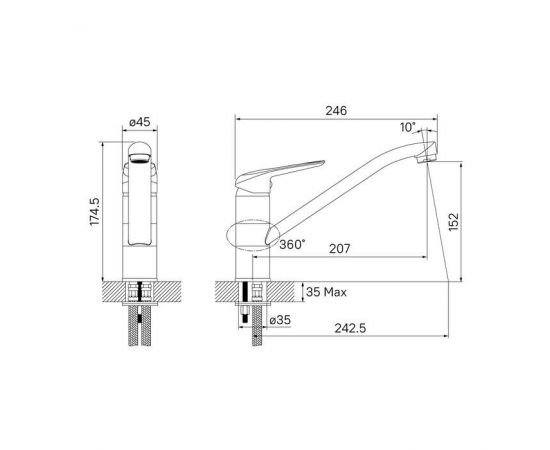 Смеситель IDDIS Male MALSB00i05 для кухонной мойки_, изображение 3