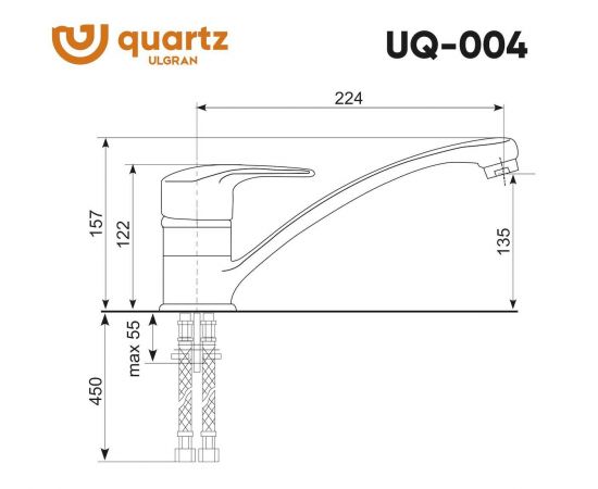 Смеситель для кухни Ulgran Quartz UQ-004-01_, изображение 3