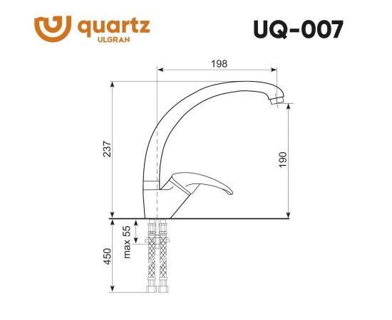 Смеситель для кухни Ulgran Quartz UQ-007-01_, изображение 4