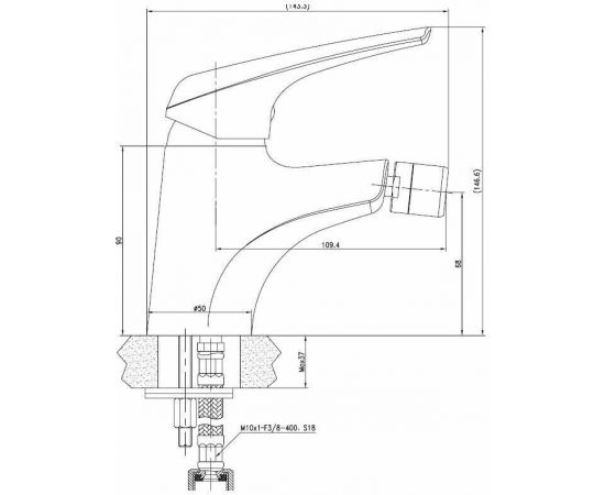 Смеситель для биде Aquanet Conte SD91384_, изображение 3