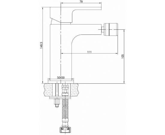 Смеситель для биде Aquanet Cubic SD90444-2_, изображение 3