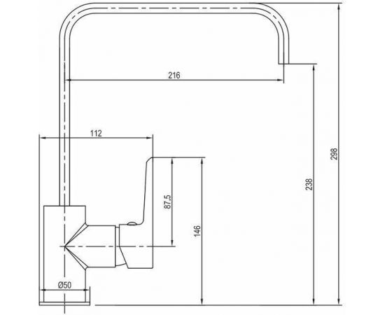 Смеситель для кухни Aquanet Logic AF320-41С_, изображение 3