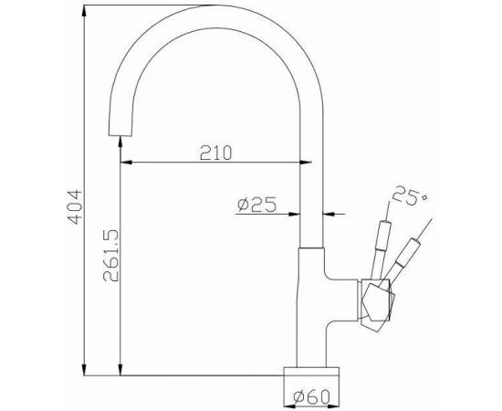 Смеситель для кухни Aquanet Steel AF210-41S_, изображение 3