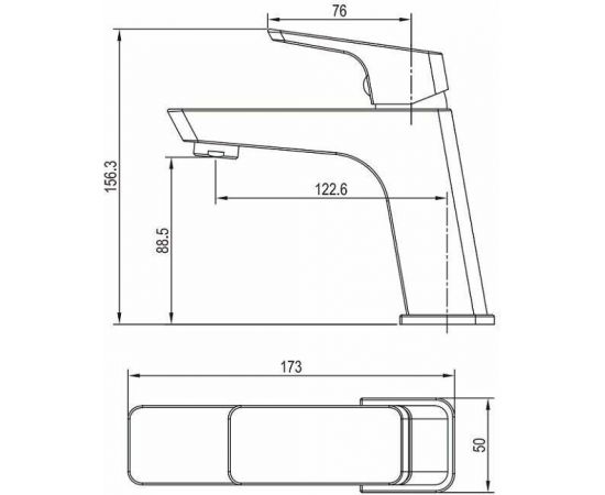 Смеситель для раковины Aquanet Gotic AF440-10B_, изображение 3