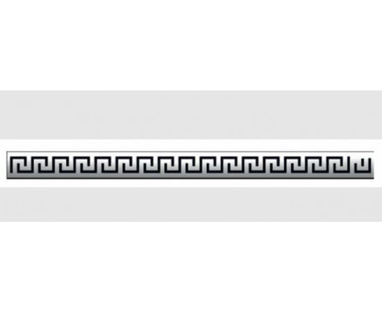 Желоб водосток BERGES B1 Antik 600, хром глянец, вертикальный выпуск S-сифон D50/105мм H30/80мм_, изображение 3