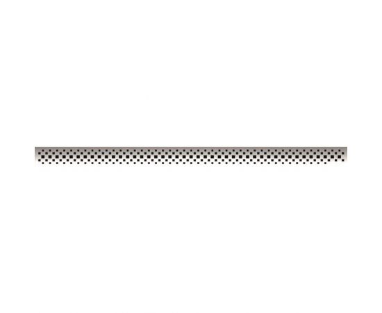 Желоб водосток BERGES C1 Brise 800, матовый хром, вертикальный выпуск S-сифон D50/105мм H30/80мм_, изображение 3