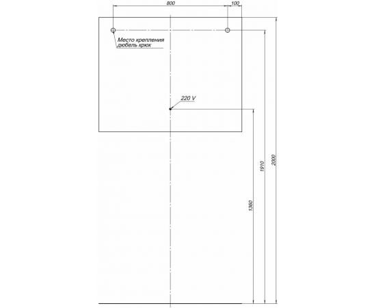 Зеркало Aquanet Гласс 100 белый LED арт. 00274134_, изображение 4