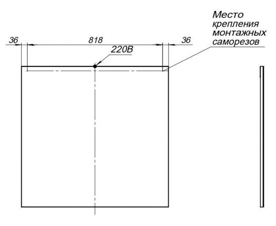 Зеркало Aquanet Lino 90 белый матовый арт.00253908_, изображение 4