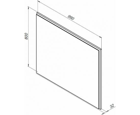 Зеркало Aquanet Nova Lite 100 белый LED арт.00242622_, изображение 3