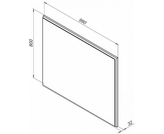 Зеркало Aquanet Nova Lite 100 дуб рошелье LED арт.00242623_, изображение 3