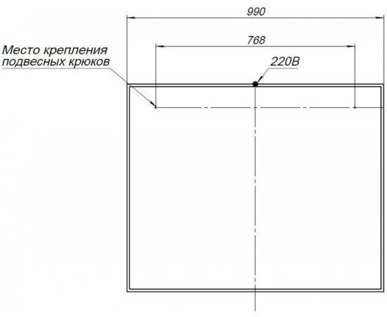 Зеркало Aquanet Nova Lite 100 дуб рошелье LED арт.00242623_, изображение 4