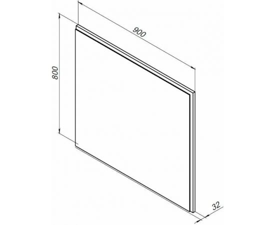 Зеркало Aquanet Nova Lite 90 белый LED арт.00242264_, изображение 3