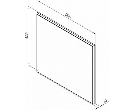 Зеркало Aquanet Nova Lite 90 дуб рошелье LED арт.00242263_, изображение 3