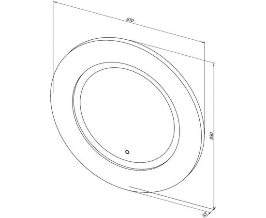 Зеркало Aquanet Милан 80 белый LED арт.00241821_, изображение 3