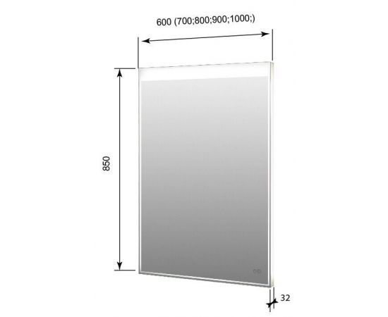Зеркало Aquanet Палермо NEW 8085 LED арт.00249352_, изображение 3