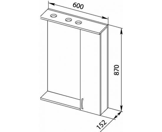 Зеркало-шкаф Aquanet Донна 60 венге арт.00168938_, изображение 3