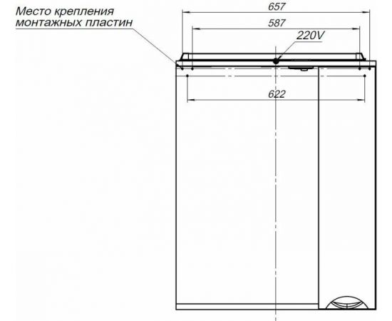 Зеркало-шкаф Aquanet Гретта 70 белый арт.00239319_, изображение 4