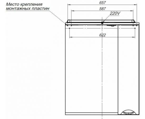 Зеркало-шкаф Aquanet Гретта 70 светлый дуб арт.00239320_, изображение 4