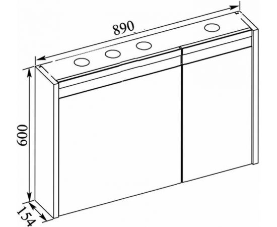 Зеркало-шкаф Aquanet Лайн 90 L белый арт.00165582_, изображение 3