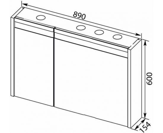 Зеркало-шкаф Aquanet Лайн 90 R белый арт.00164934_, изображение 3