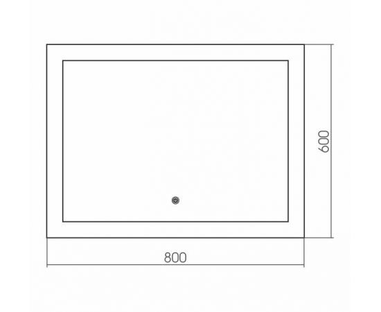 Зеркало Grossman Сlassic 800*600 с сенсорным выключателем_, изображение 2
