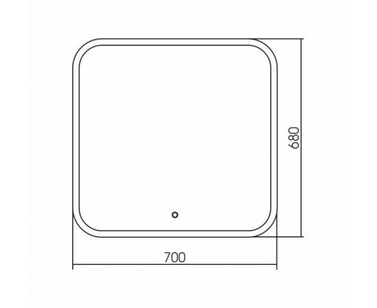 Зеркало Grossman Comfort 700*680 с сенсорным выключателем_, изображение 2