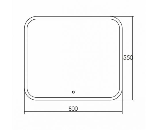 Зеркало Grossman Comfort 800*550 с сенсорным выключателем_, изображение 2