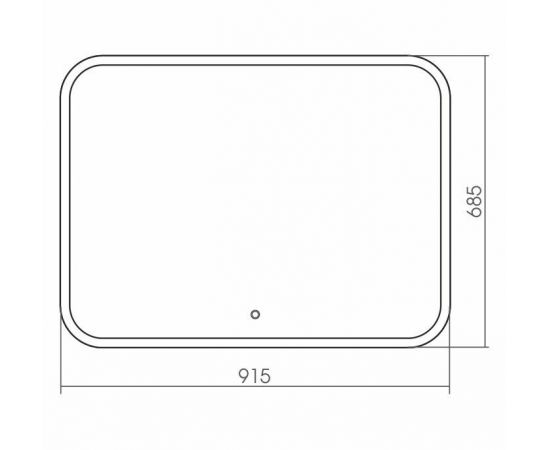 Зеркало Grossman Comfort 915*685 с сенсорным выключателем_, изображение 2