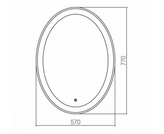 Зеркало Grossman Galaxy 570*770 с сенсорным выключателем_, изображение 2