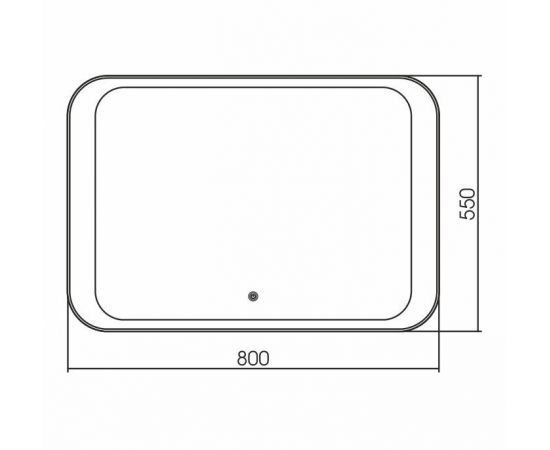 Зеркало Grossman Modern 800*550 с сенсорным выключателем_, изображение 2