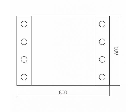 Зеркало Grossman Style 800*600 с сенсорным выключателем_, изображение 2