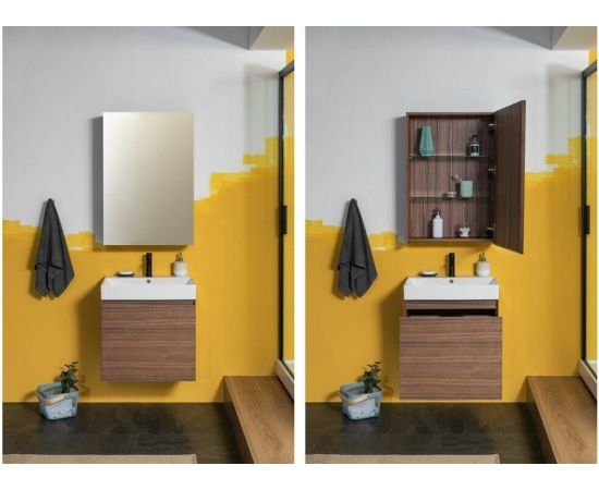 Зеркало-шкаф Aquanet Нью-Йорк 60 орех арт.00203951_, изображение 9