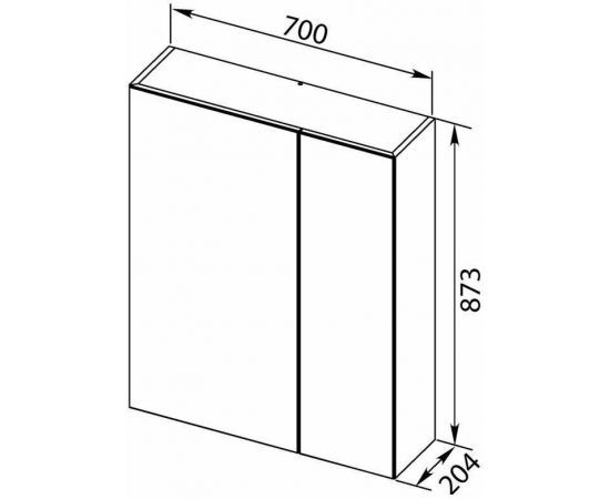 Зеркало-шкаф Aquanet Нью-Йорк 70 орех арт.00203952_, изображение 3