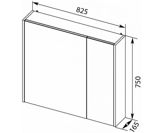 Зеркало-шкаф Aquanet Остин 85 дуб сонома арт.00201729_, изображение 3
